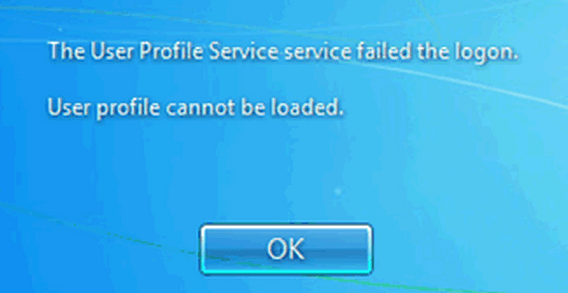 Vista User Profile Service Failed The Logon Administrator