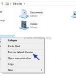 Fix: Cannot open or access Windows 8, 7 or Vista Libraries (Solved)