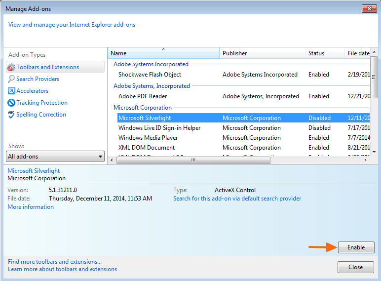 Cannot install program with ie 11 on windows 7 download