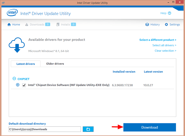 Download Latest Drivers usinf Intel Driver Update
