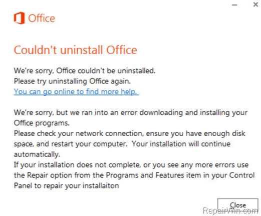 ms office uninstall cleanup