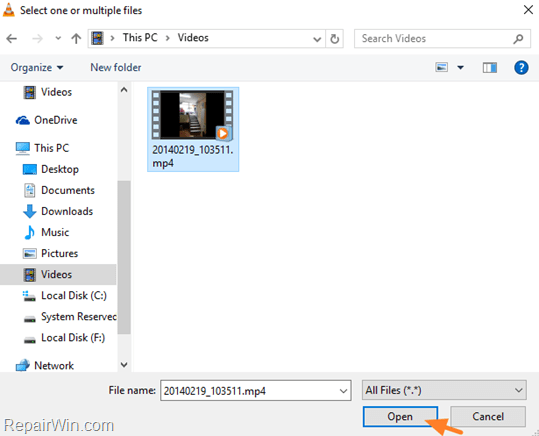 rotate video in vlc