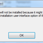 This advertised application will not be installed because it might be unsafe (Solved)