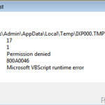 Permission denied 800A0046 Code – Windows Script Host Error (Solved)