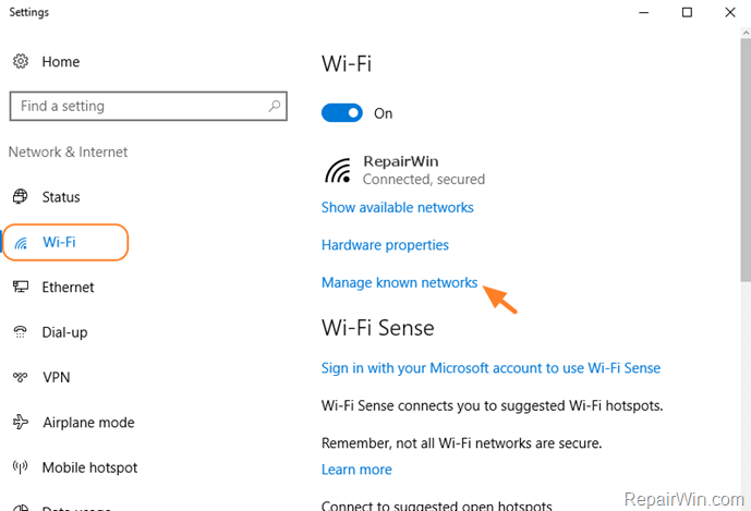 delete wireless network profile windows 10