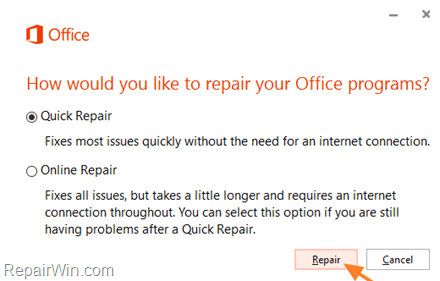 repair Office Programs