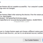 System Restore failed 0x80070091 in Windows 10 (Solved)