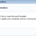 Cannot Find or Load Microsoft Installer during Skype Setup (Solved)