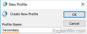 Add New Outlook Profile