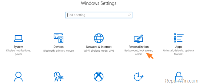 Windows 10 personalization
