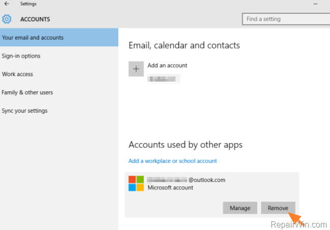 remove Microsoft Account windows 10 - 8.1