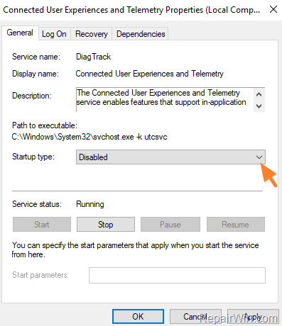 disable telemetry windows 10
