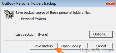 automatically backup outlook 2013