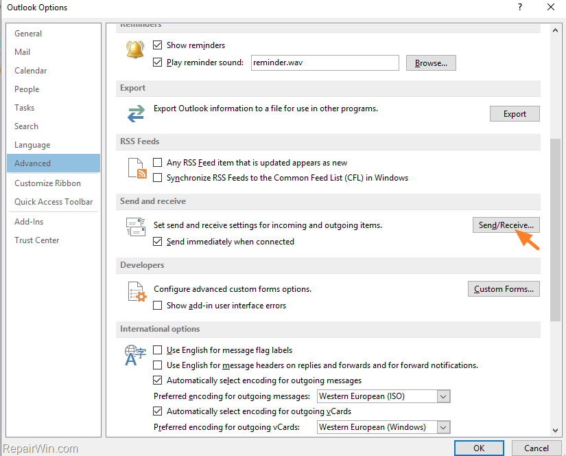 Afwijzen mixer Trunk bibliotheek Outlook Automatic Send Receive not Working (Solved) • Repair Windows™