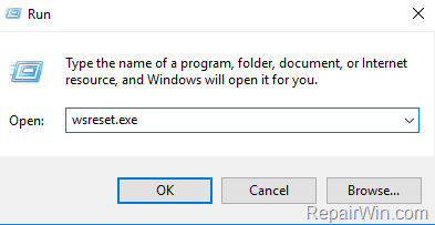reset windows 10 store
