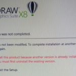 FIX: Cannot Install CorelDraw X8 because another version is already installed. (Solved)