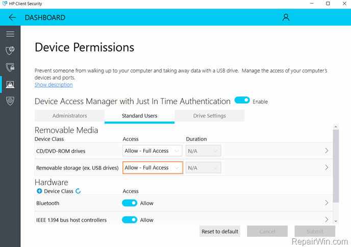 no permission to access USB drive windows 10