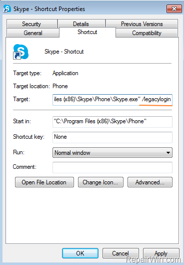 fix skype login problems