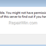 FIX: Server is Not Accessible. You might not have permission to use this network resource. The handle is invalid. (Solved)