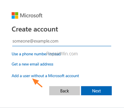 add a non Microsoft account windows 10