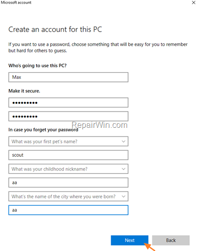add new user account windows 10-8