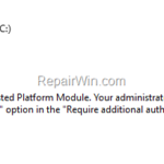 FIX: This device can't use a Trusted Platform Module in BitLocker. (Solved)