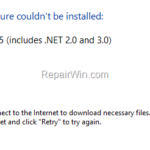 FIX: Net Framework 3.5 0x800F0906 Installation Error (Solved)