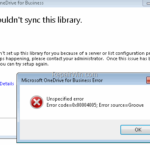 FIX: OneDrive For Business Error 0x80004005 (Solved)