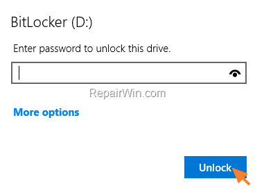 bypass bitlocker recovery key windows 10