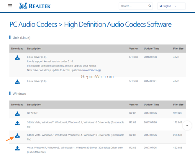 Download Realtek HD Audio Driver & Audio Manager v2.82