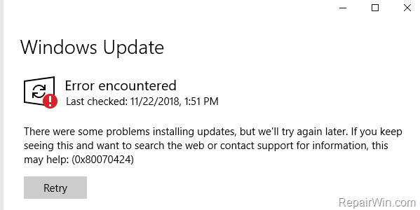 problem solve windows update