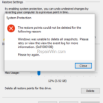 FIX: System Restore Error 0x8100010B (Solved)
