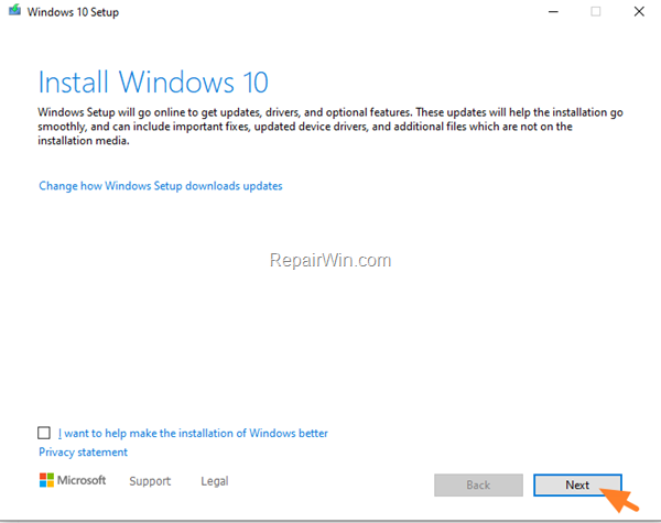 FIX Error 0x8007025D-0x2000C Windows 10 Update