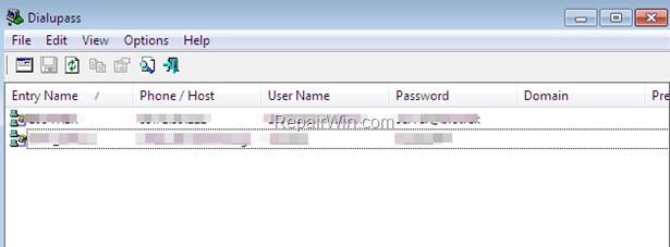 View vpn connection password