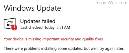 FIX: Windows 10 Update - Updates Failed (Troubleshooting Guide) 