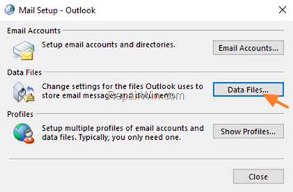 Outlook data files