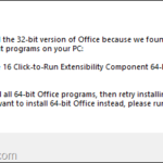 FIX: We can't Install Office because of Office 16 Click to Run Extensibility Component Registration. (Solved)