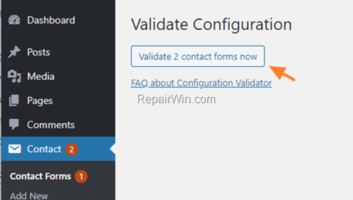 Validate Contact Form