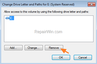 Remove Disk Drive Leteer