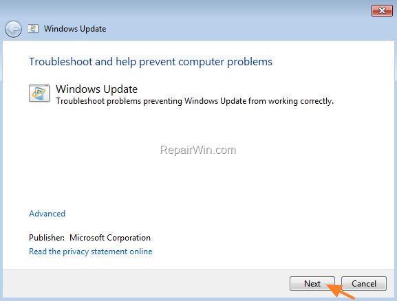 Windows 7 80072efe Update error