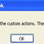 FIX: Could not install custom actions in Outlook 2007, 2010 (Solved).