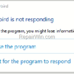 FIX: Thunderbird not responding or freezing. (Solved)