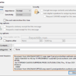 How to View Message Headers without Opening the Email Message in Outlook 2016/2019.