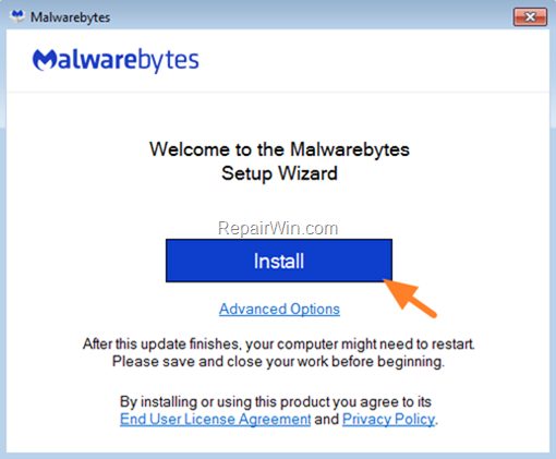 malwarebytes install