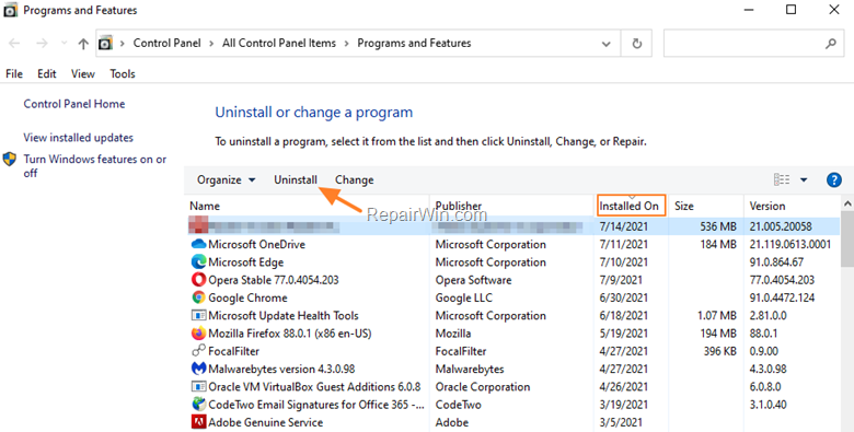 How to Uninstall Programs in Windows