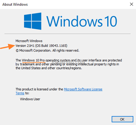 See Windows 10 version