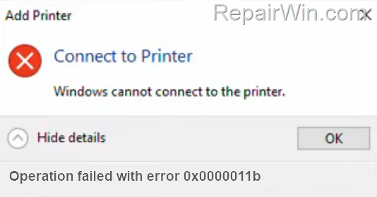 udstødning Kemi meditation FIX: Error 0x0000011b - Cannot Connect to Printer on Windows 10/7 (Solved)  • Repair Windows™