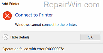 FIX: 0x0000007c - Windows Cannot Connect to the Printer on Windows 10