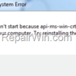 FIX: api-ms-win-crt-heap-l1-1-0.dll OR api-ms-win-crt-runtime-l1-1-0.dll is Missing (Solved)