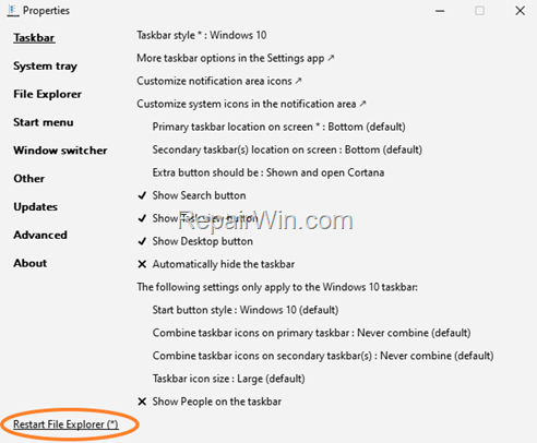 Ungroup Taskbar Items Windows 11
